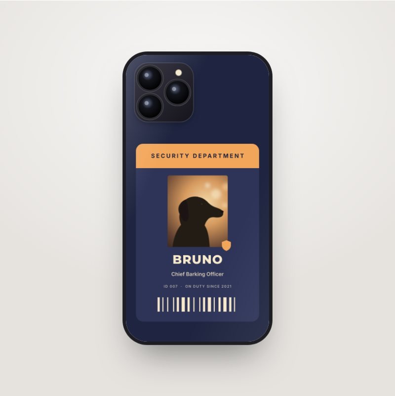 Security Department ID phone case