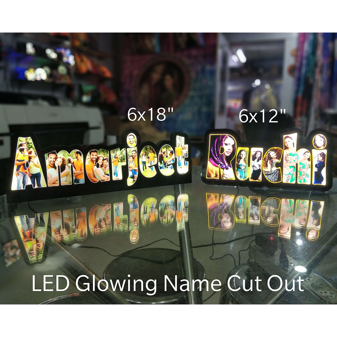 LED Glowing Name Cut Out