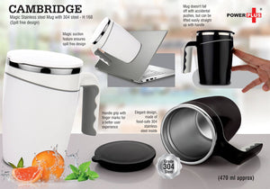 Cambridge Magic Stainless Steel Mug with 304 Steel Spill Free Design