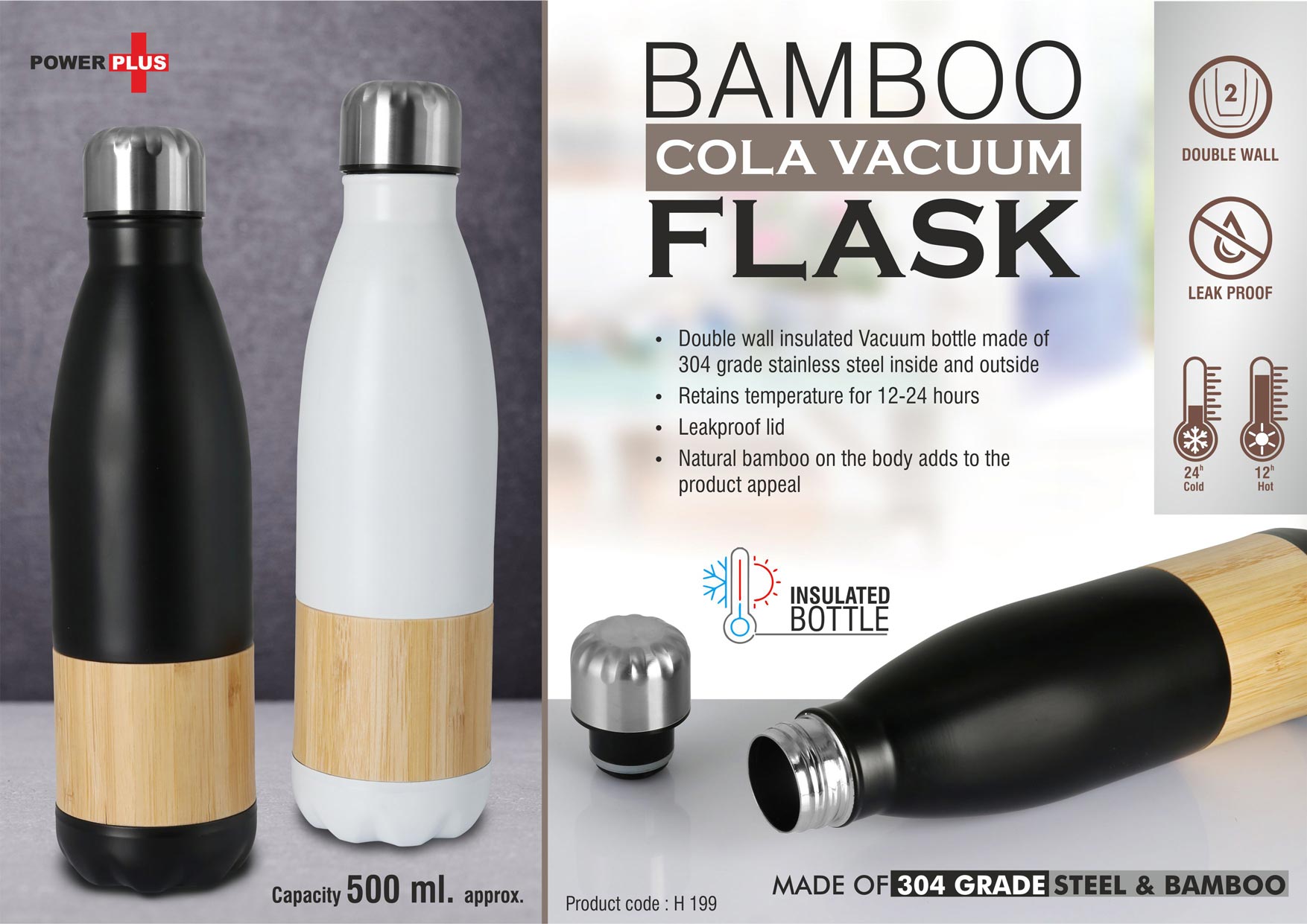 Keep Your Drinks Fresh and Tasty with Bamboo Cola Vacuum Flask