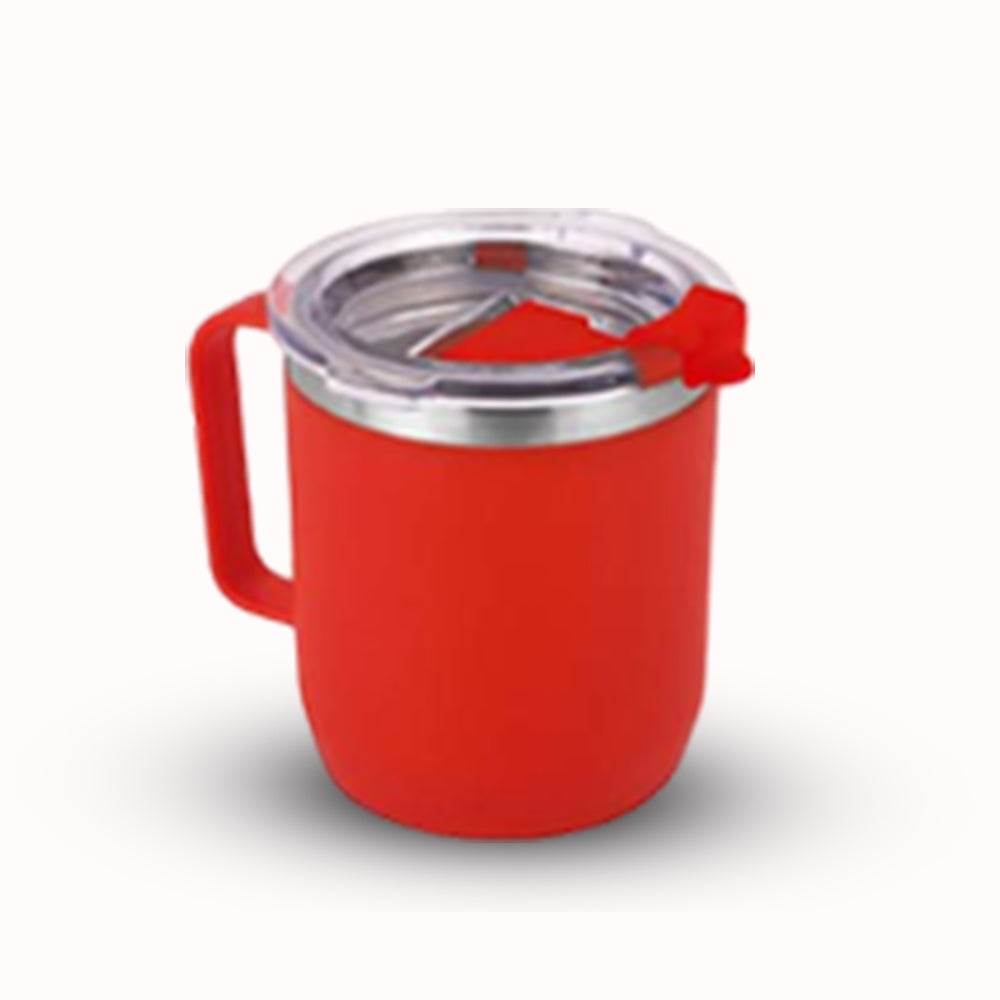 Oscar Stainless Steel Coffee Mug with Handle and Flip Top Lid - Leakproof, 350ml Capacity, Available in 4 Colors