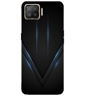 A0114-Black and Blue Back Cover for Oppo F17