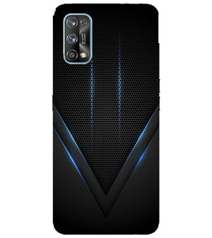 A0114-Black and Blue Back Cover for Realme 7 Pro