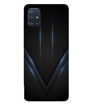 A0114-Black and Blue Back Cover for Samsung Galaxy A51
