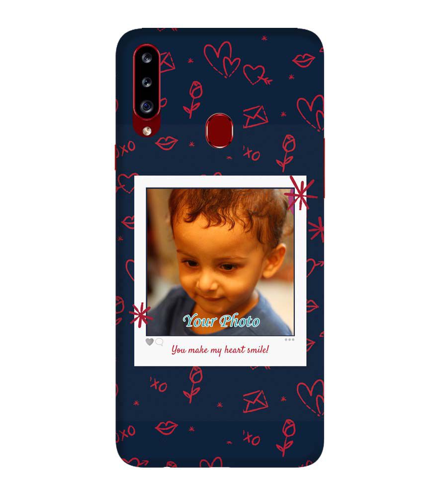 A0503-Heart Smiles Back Cover for Samsung Galaxy A20s