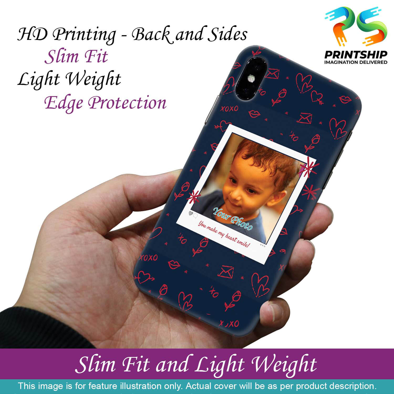 A0503-Heart Smiles Back Cover for Realme C17