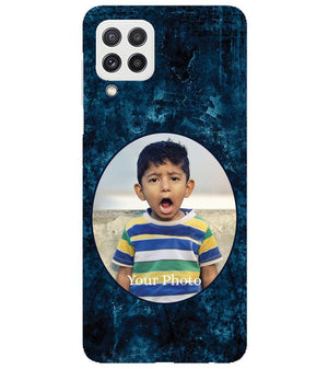 A0508-Photo on Blue Back Cover for Samsung Galaxy A22
