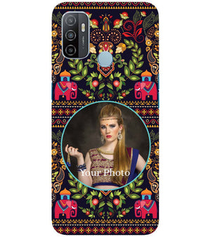 A0514-Mughal Pattern Photo Back Cover for Oppo A53s