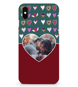 A0516-Hearts Photo Back Cover for Apple iPhone X