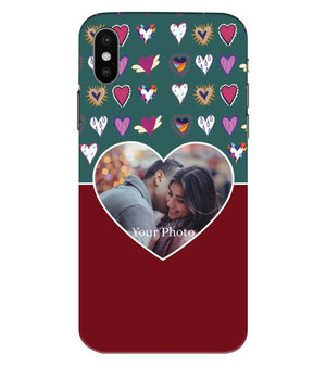 A0516-Hearts Photo Back Cover for Apple iPhone XS Max