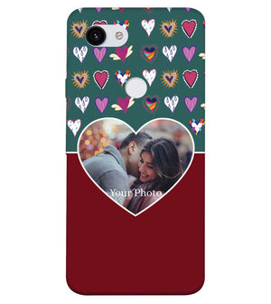A0516-Hearts Photo Back Cover for Google Pixel 3a