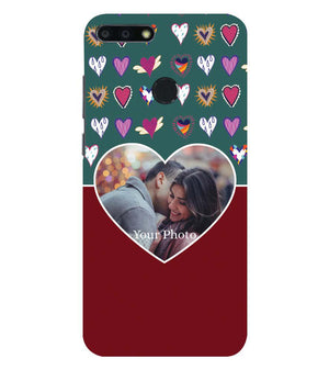 A0516-Hearts Photo Back Cover for Huawei Honor 7A