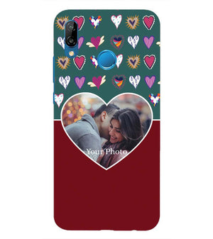 A0516-Hearts Photo Back Cover for Huawei P20 Lite