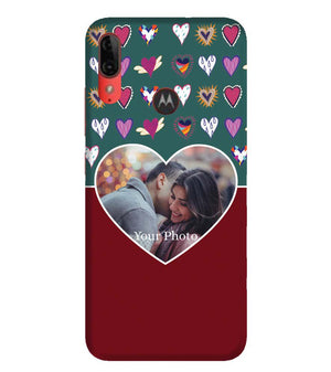 A0516-Hearts Photo Back Cover for Motorola Moto E6s