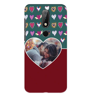 A0516-Hearts Photo Back Cover for Nokia 6.1 Plus (Nokia X6)