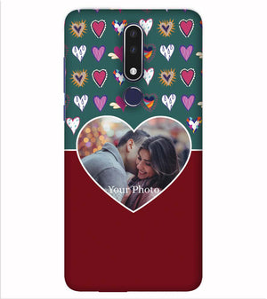 A0516-Hearts Photo Back Cover for Nokia 7.1