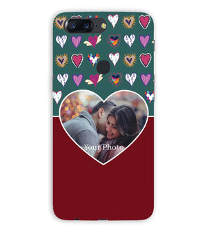 A0516-Hearts Photo Back Cover for OnePlus 5T