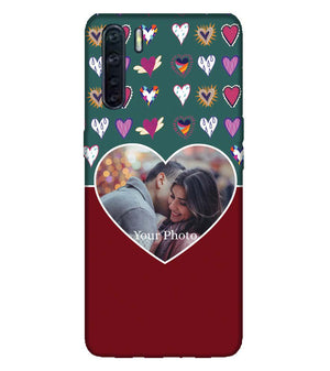 A0516-Hearts Photo Back Cover for Oppo F15