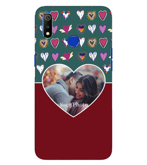 A0516-Hearts Photo Back Cover for Oppo Realme 3