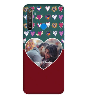 A0516-Hearts Photo Back Cover for Realme 5