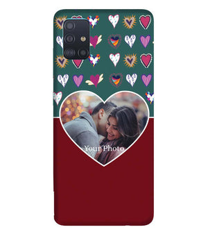A0516-Hearts Photo Back Cover for Samsung Galaxy A51