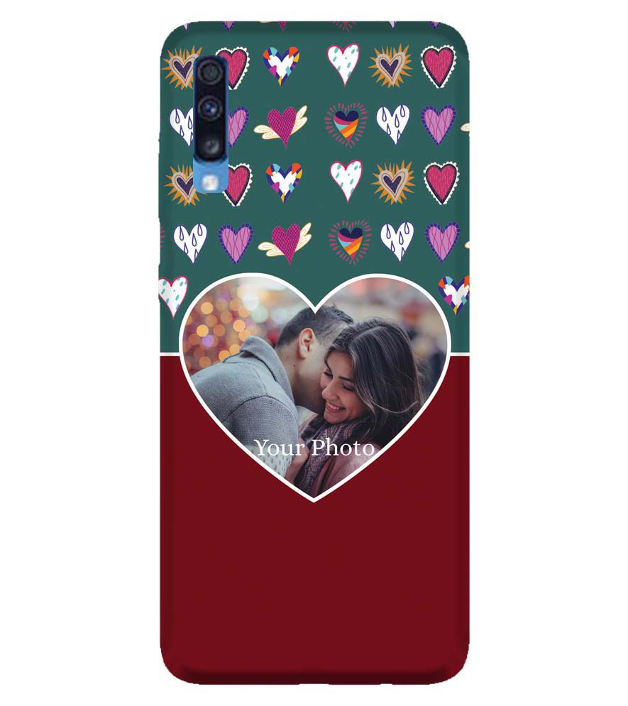 A0516-Hearts Photo Back Cover for Samsung Galaxy A70