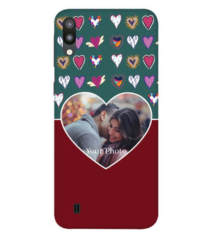 A0516-Hearts Photo Back Cover for Samsung Galaxy M10
