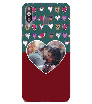 A0516-Hearts Photo Back Cover for Samsung Galaxy M40