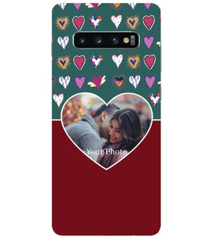 A0516-Hearts Photo Back Cover for Samsung Galaxy S10+ (Plus with 6.4 Inch Screen)