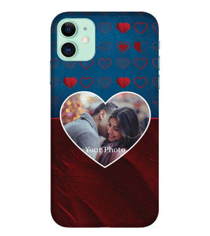 A0517-Blue Hearts Photo Back Cover for Apple iPhone 11