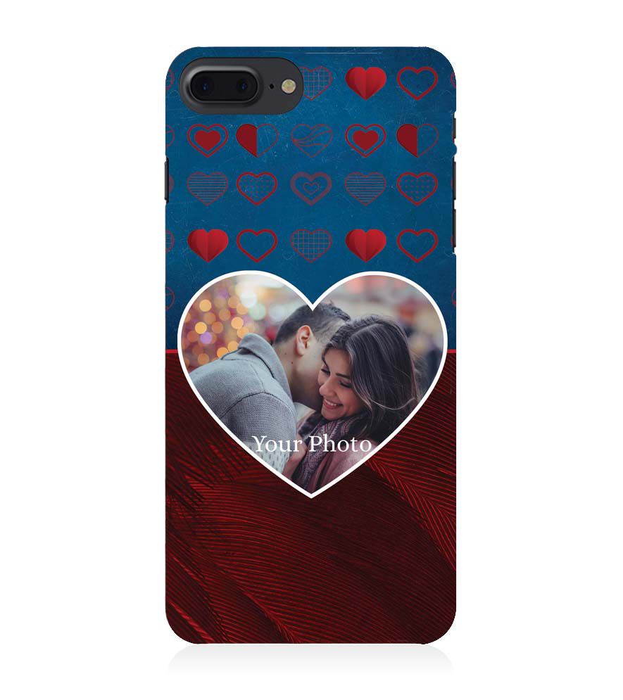 A0517-Blue Hearts Photo Back Cover for Apple iPhone 7 Plus