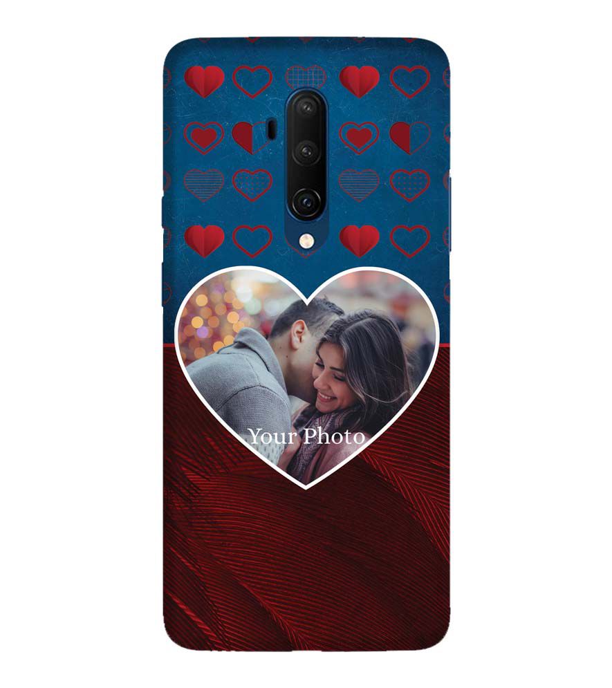 A0517-Blue Hearts Photo Back Cover for OnePlus 7T Pro