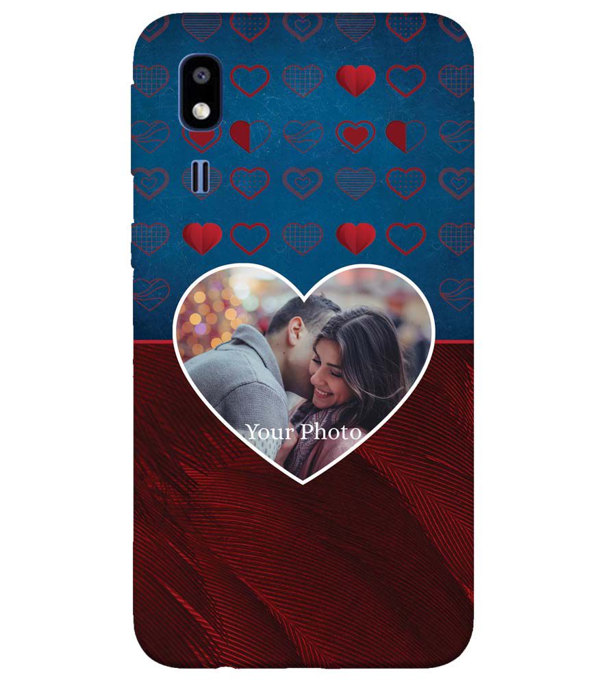 A0517-Blue Hearts Photo Back Cover for Samsung Galaxy A2 Core