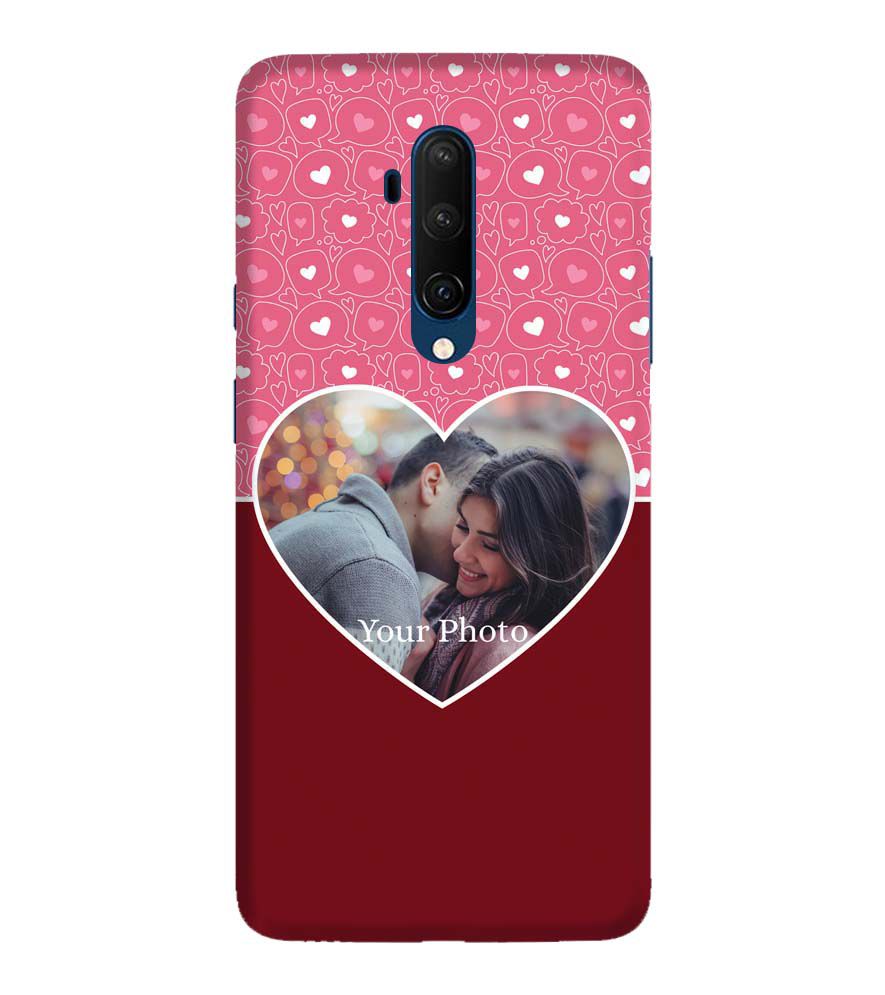 A0518-Pink Hearts Photo Back Cover for OnePlus 7T Pro