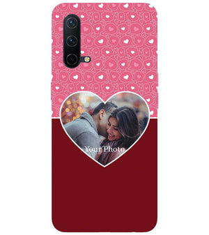 A0518-Pink Hearts Photo Back Cover for OnePlus Nord CE 5G