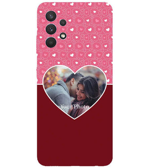 A0518-Pink Hearts Photo Back Cover for Samsung Galaxy A32