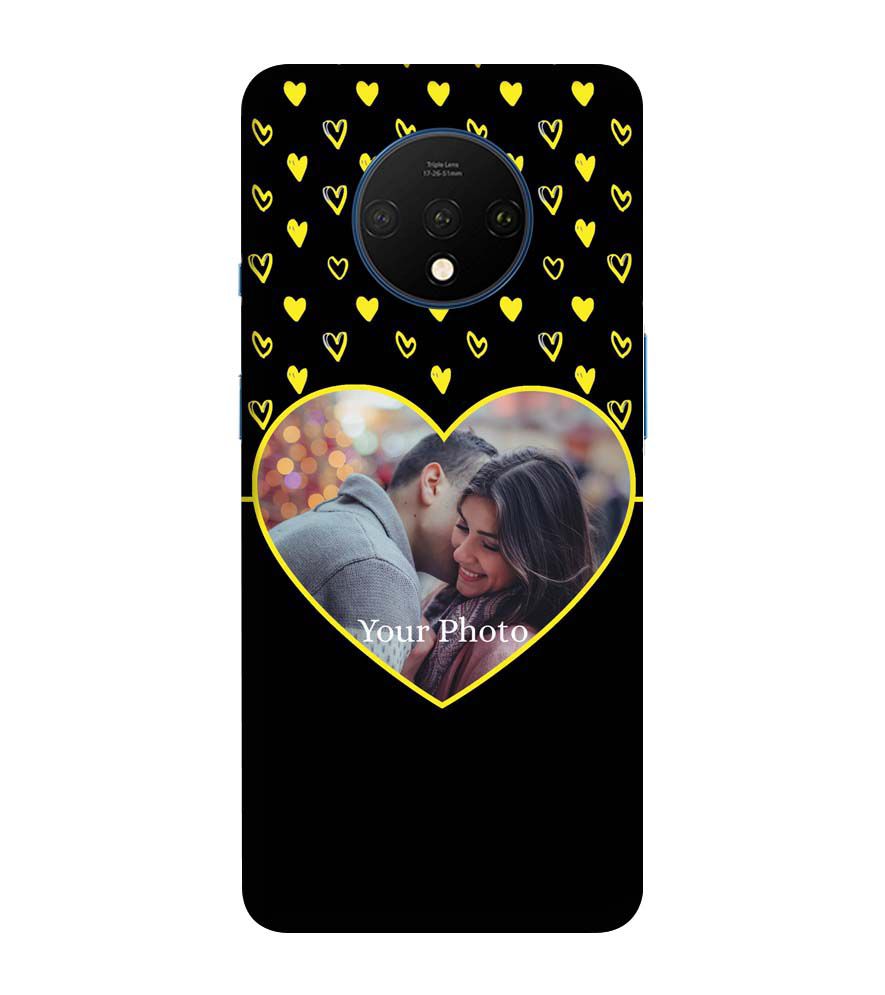 A0519-White Hearts Photo Back Cover for OnePlus 7T