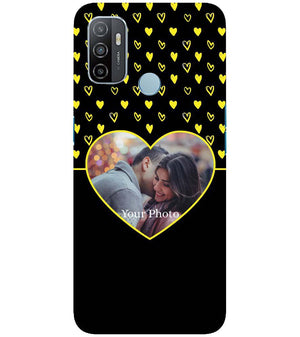 A0519-White Hearts Photo Back Cover for Oppo A53s