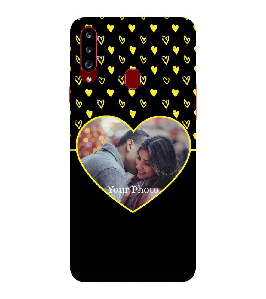 A0519-White Hearts Photo Back Cover for Samsung Galaxy A20s