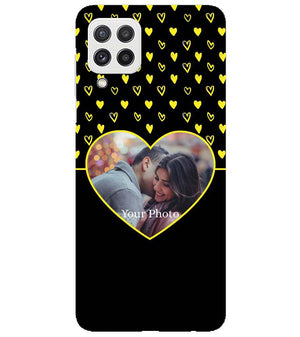 A0519-White Hearts Photo Back Cover for Samsung Galaxy A22