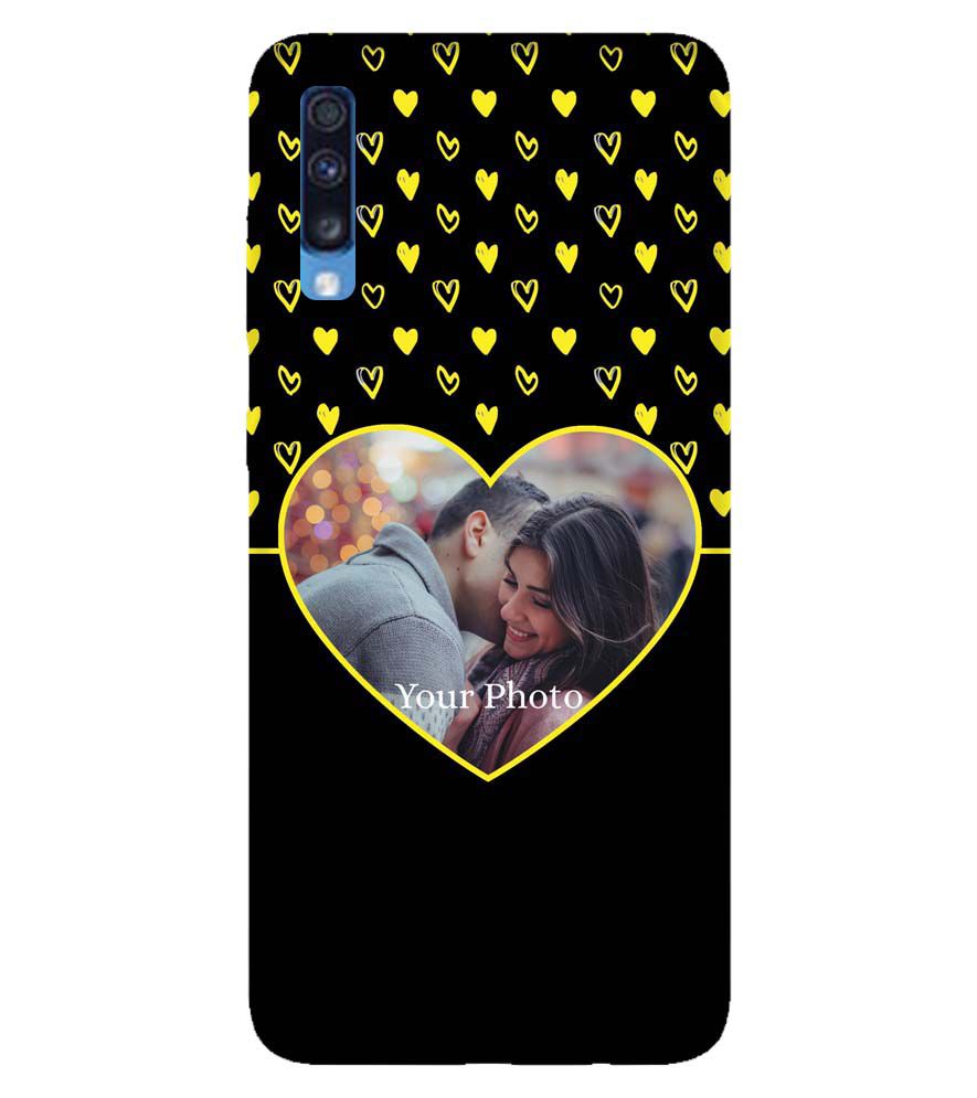 A0519-White Hearts Photo Back Cover for Samsung Galaxy A70