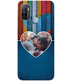 A0520-Woody Heart Photo Back Cover for Oppo A53s