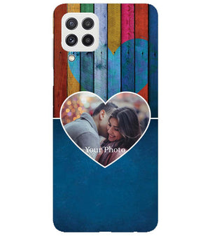 A0520-Woody Heart Photo Back Cover for Samsung Galaxy A22