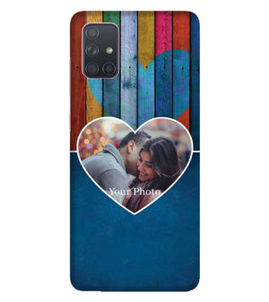 A0520-Woody Heart Photo Back Cover for Samsung Galaxy A71