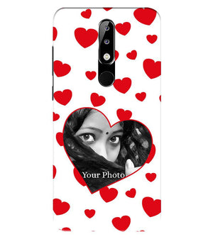 A0525-Loving Hearts Back Cover for Nokia 5.1 Plus (Nokia X5)