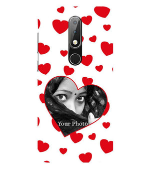 A0525-Loving Hearts Back Cover for Nokia 6.1 (2018)