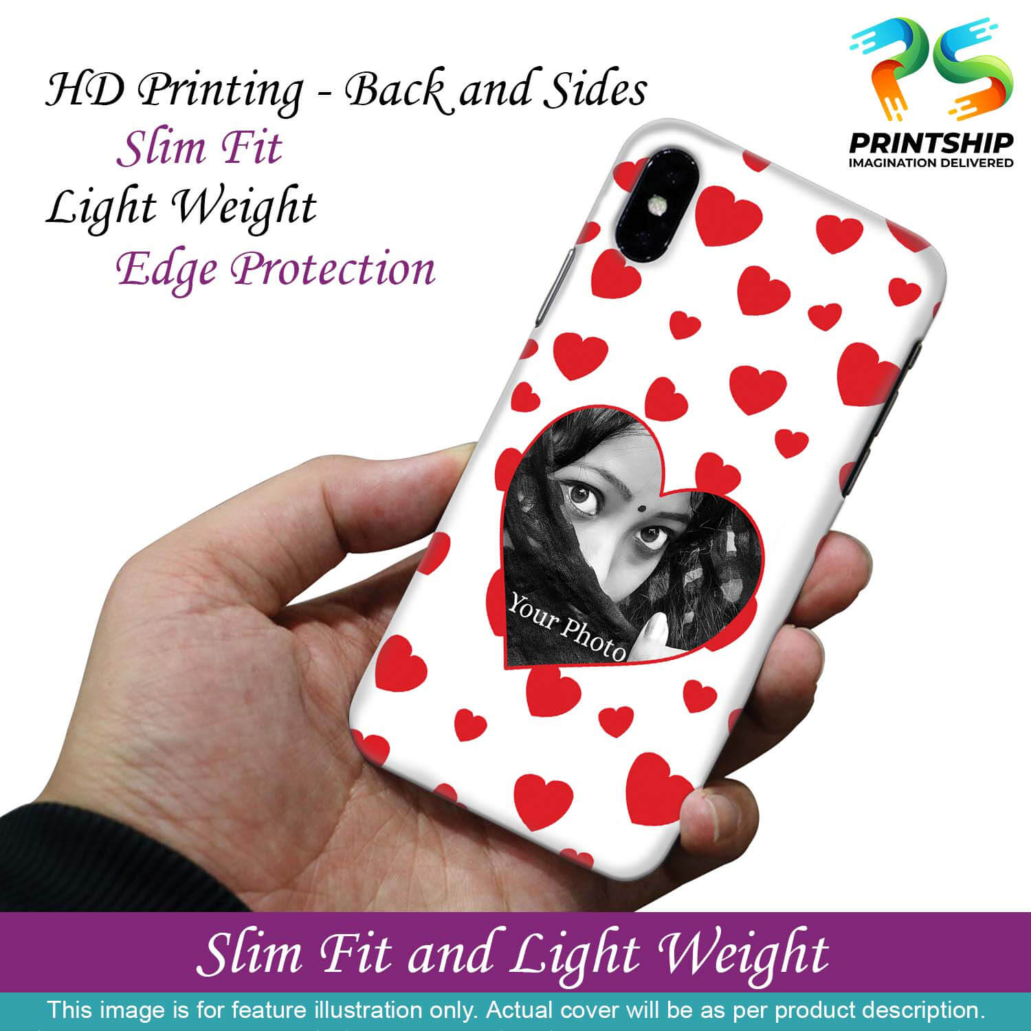 A0525-Loving Hearts Back Cover for Apple iPhone 7 Plus