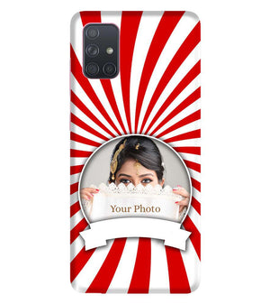 A0527-Red and White Frame Back Cover for Samsung Galaxy A71