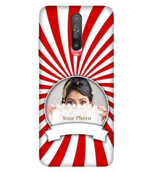 A0527-Red and White Frame Back Cover for Xiaomi Redmi K30