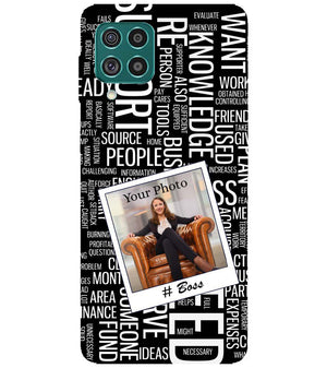 A0528-Boss with Photo Back Cover for Samsung Galaxy F62